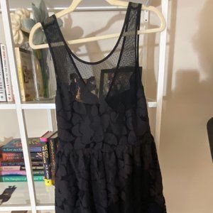 BCBGeneration Black Lace Fit and Flare Dress
